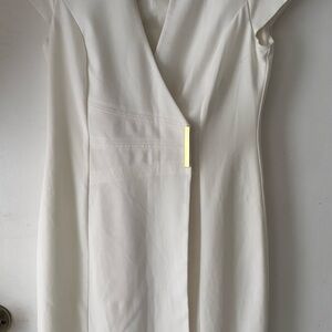 Elegant White Wrap Dress Sandra Darren